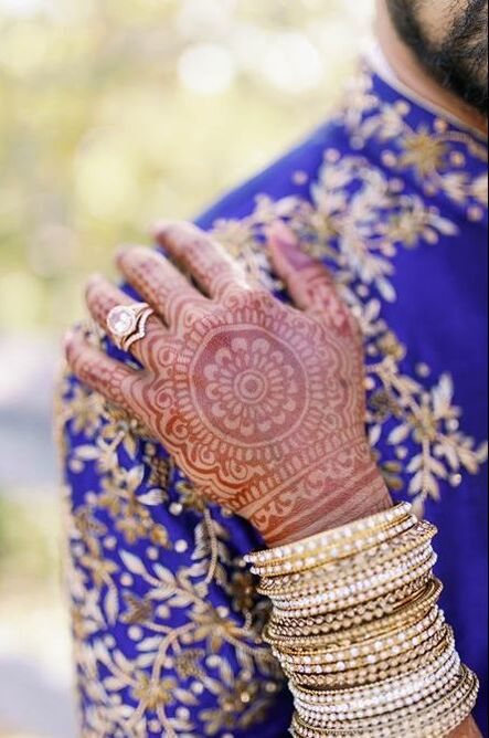 A bridal henna design at palm beach wedding 