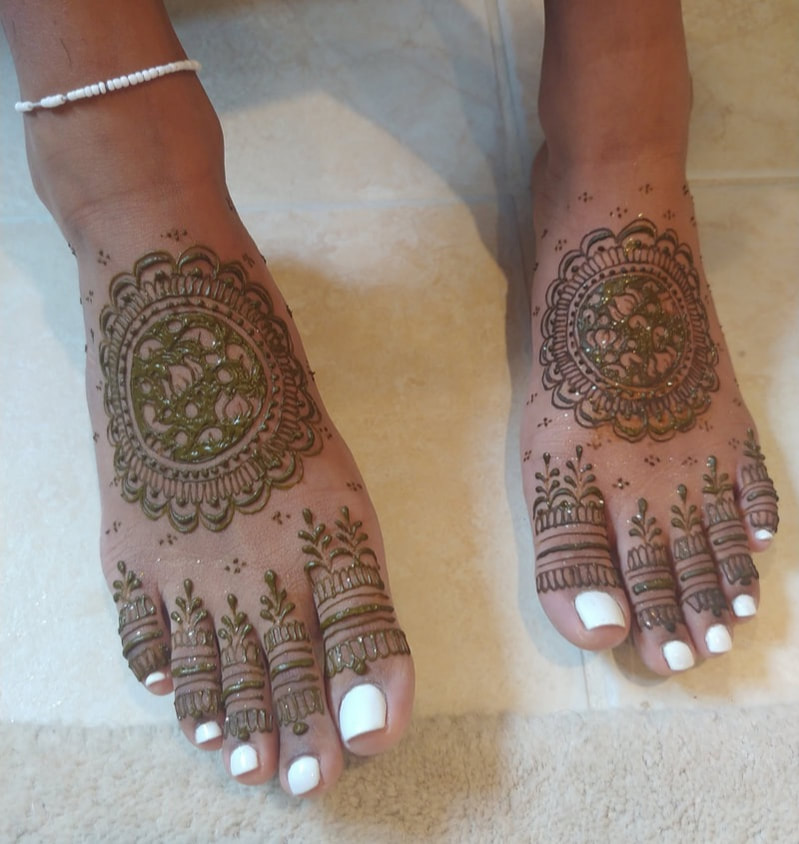 bridal henna feet in Miami