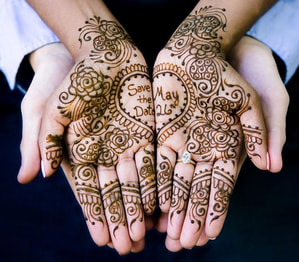 Bridal henna for engagement photos 