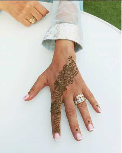 Henna hand design for wellness event 