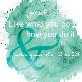 Self care Saying with teal watercolor spot