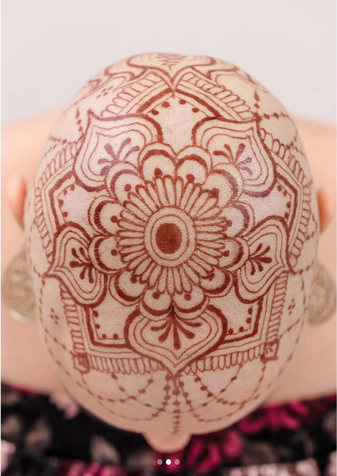 Henna crown for cancer patient to help them feel beautiful again